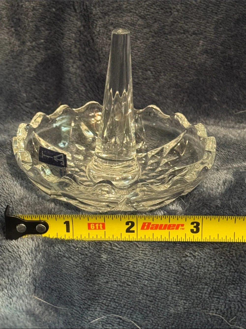 Vintage Kristal Xajecar Lead Crystal Ring Dish Holder